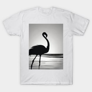 Flamingo Shadow Silhouette Anime Style Collection No. 147 T-Shirt